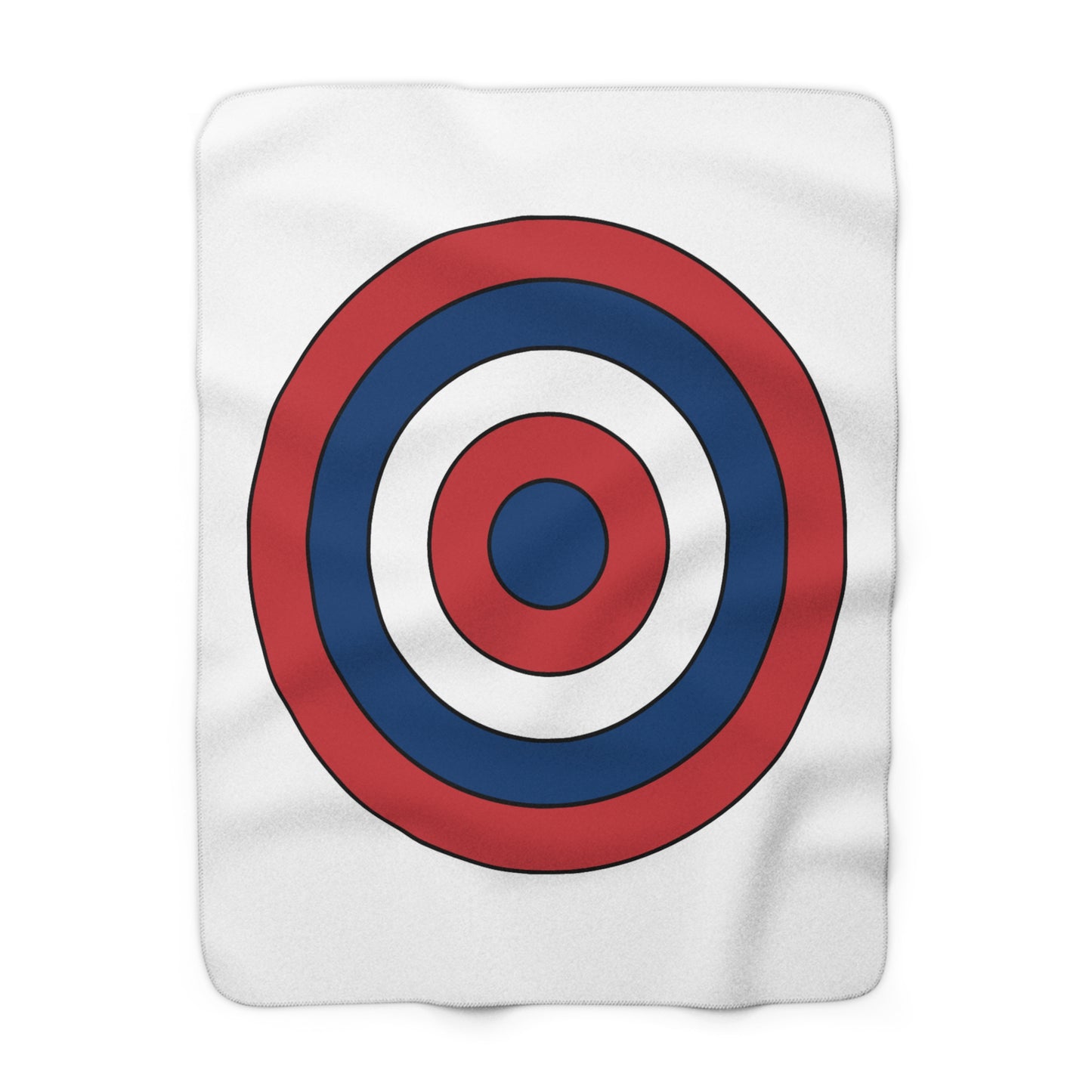 Serbia Retro Target Blanket Throw