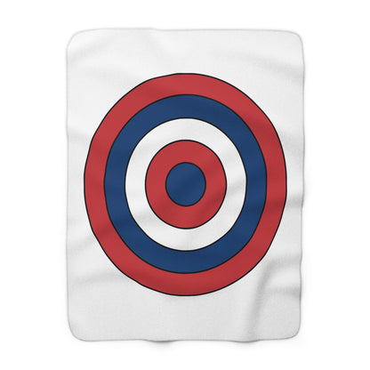 Serbia Retro Target Blanket Throw