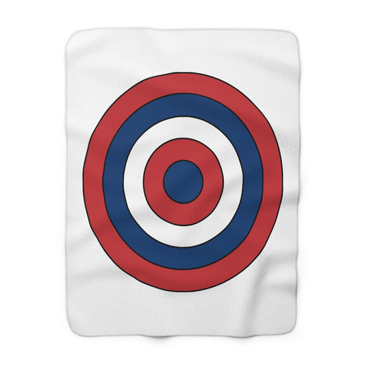 Serbia Retro Target Blanket Throw
