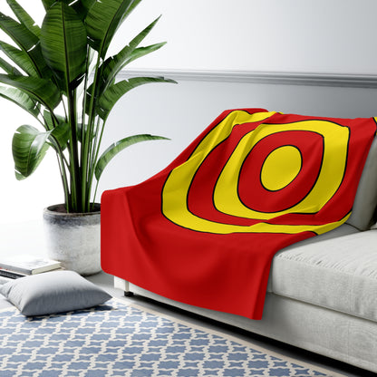 North Macedonia Retro Target Blanket Throw