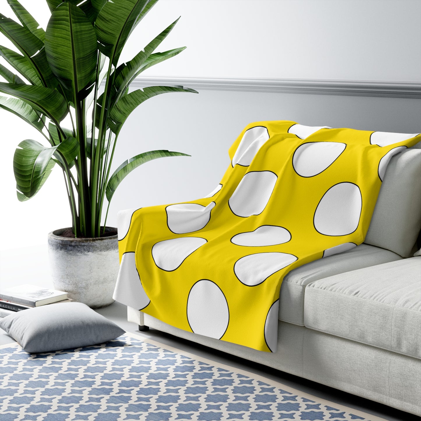 Vatican City Retro Polka Dots Blanket Throw