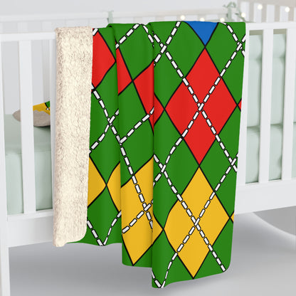 Ethiopia Retro Argyle Blanket Throw