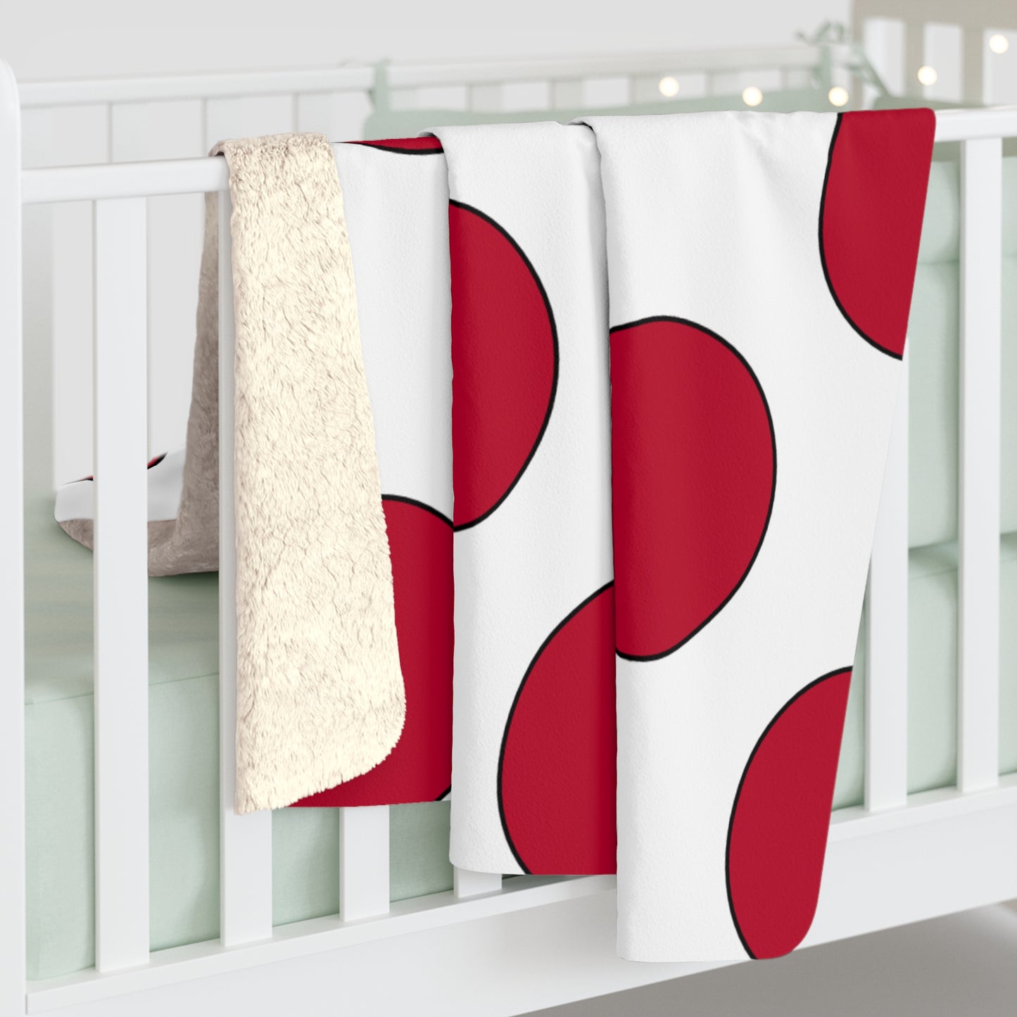 Japan Retro Polka Dots Blanket Throw