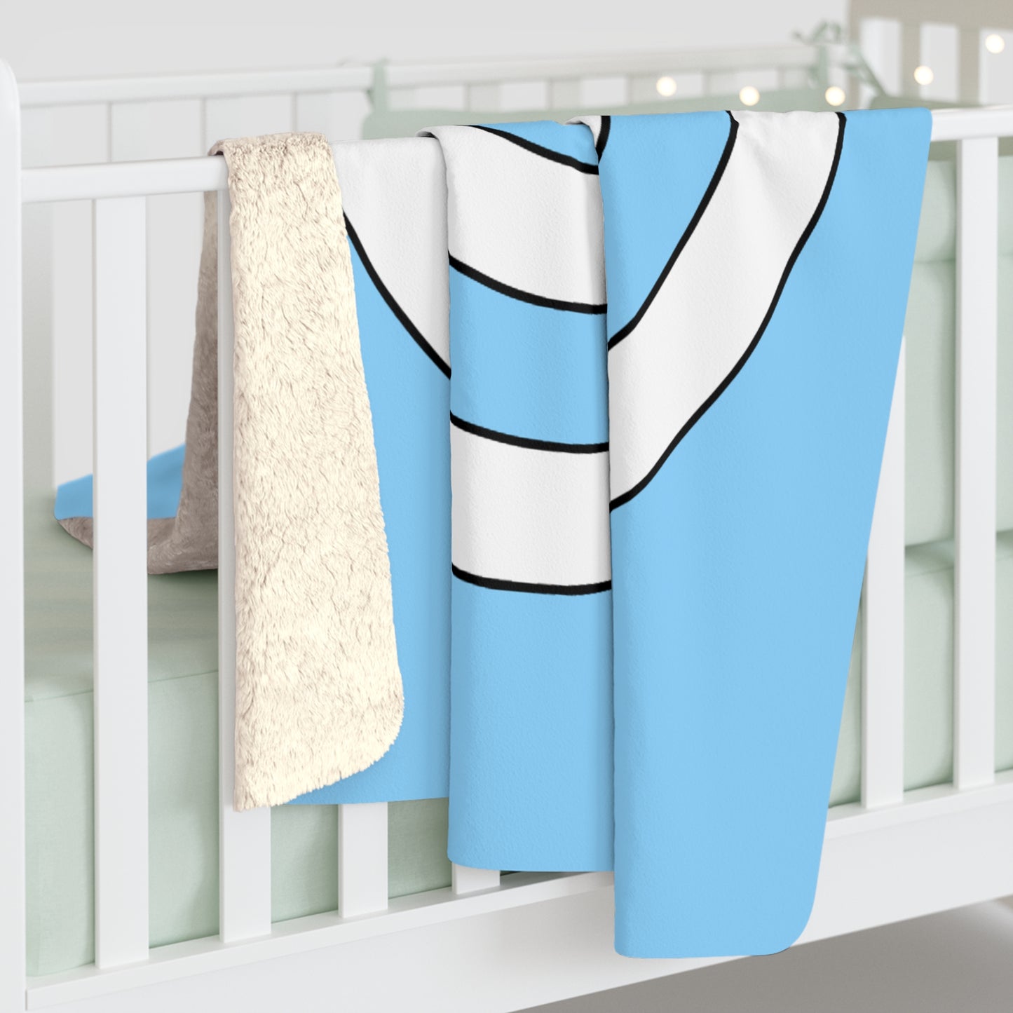 Light Blue, White Retro Target Blanket Throw