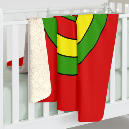 Burkina Faso Retro Target Blanket Throw
