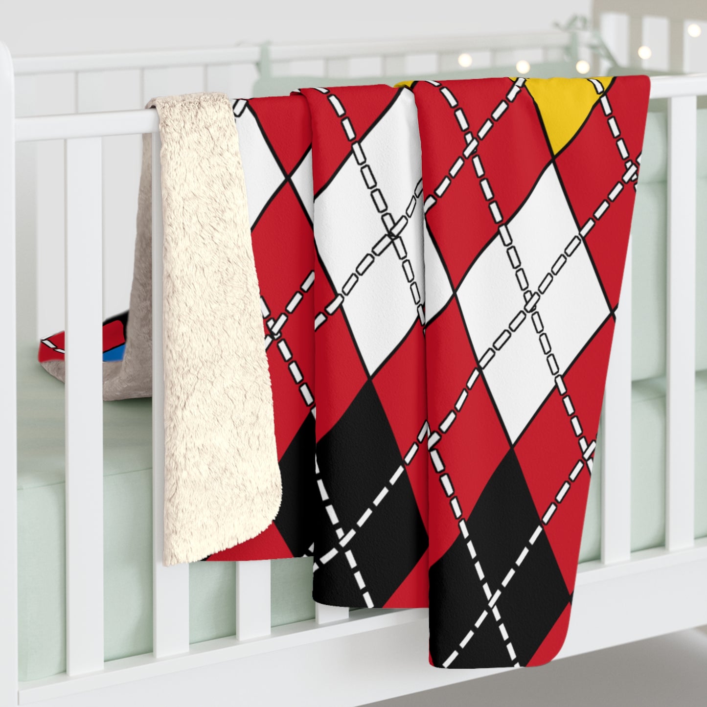 Antigua And Barbuda Retro Argyle Blanket Throw