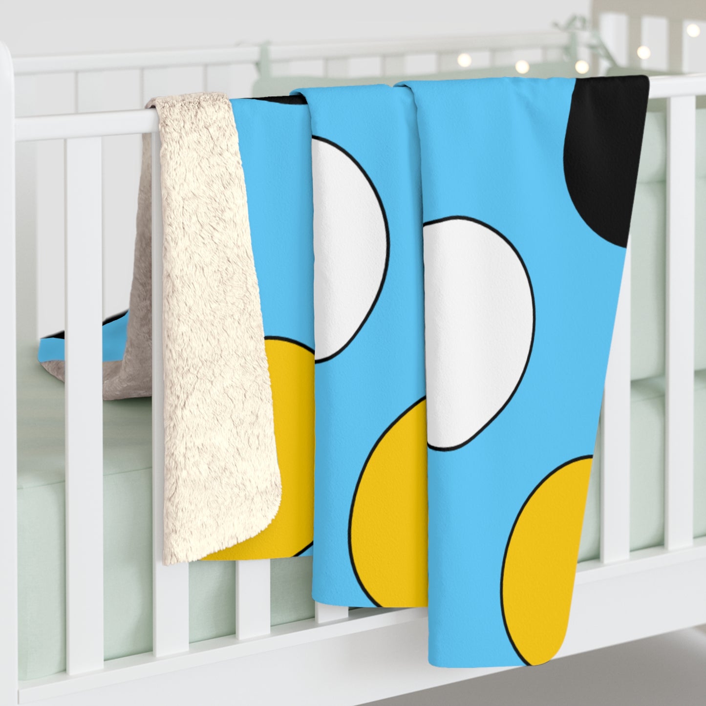 Saint Lucia Retro Polka Dots Blanket Throw