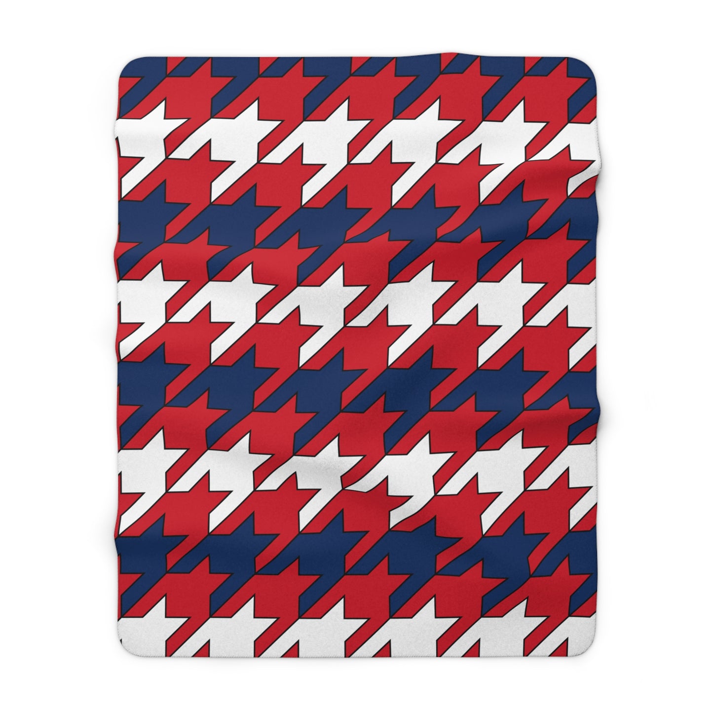 Dominican Republic Retro Houndstooth Blanket Throw