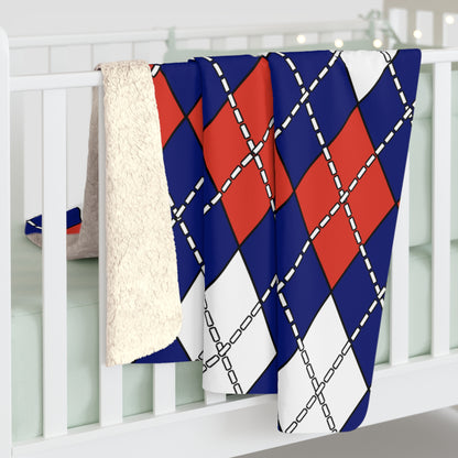 Cabo Verde Retro Argyle Blanket Throw