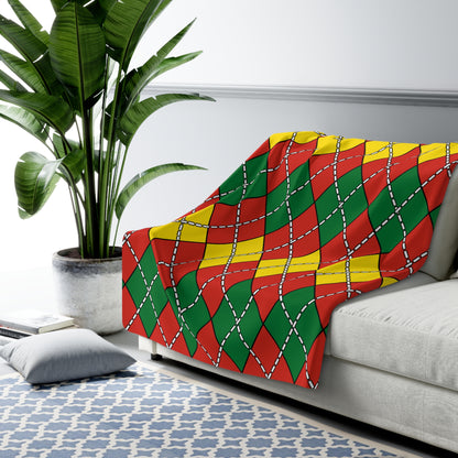 Bolivia Retro Argyle Blanket Throw