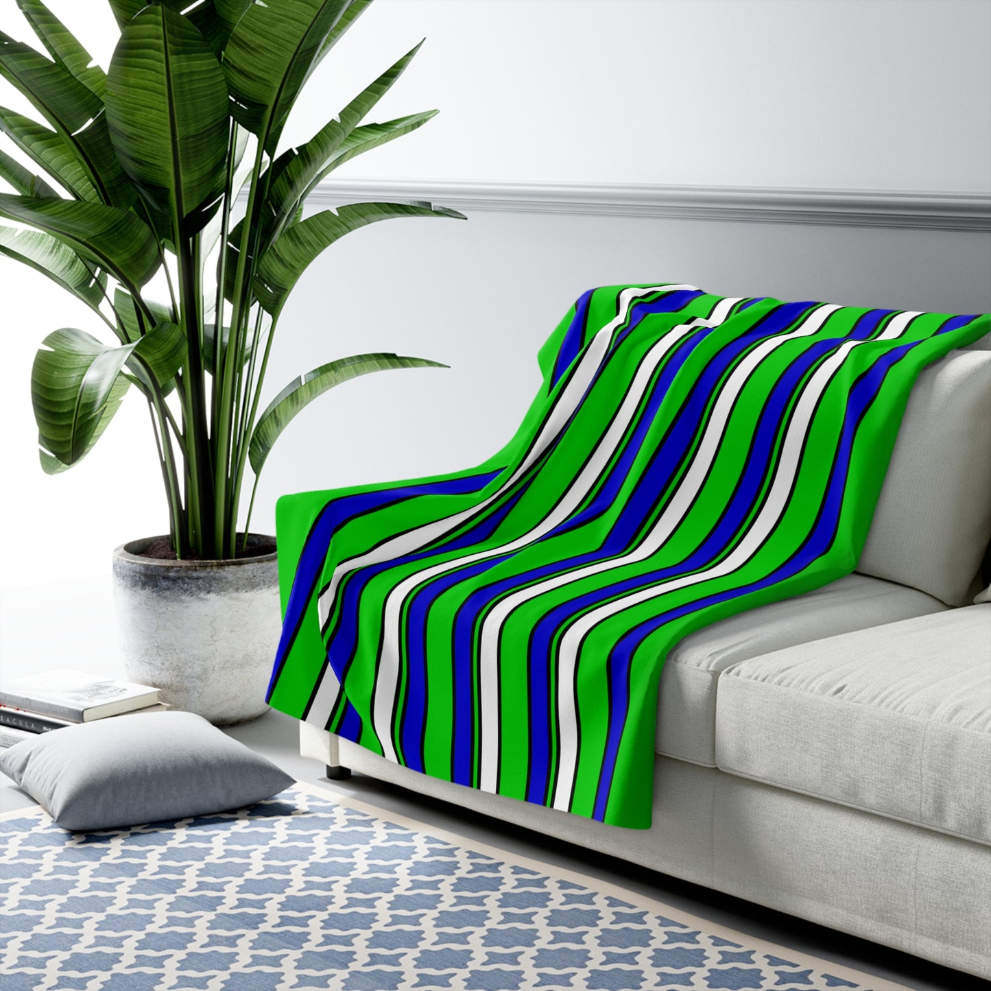 Sierra Leone Retro Stripes Blanket Throw