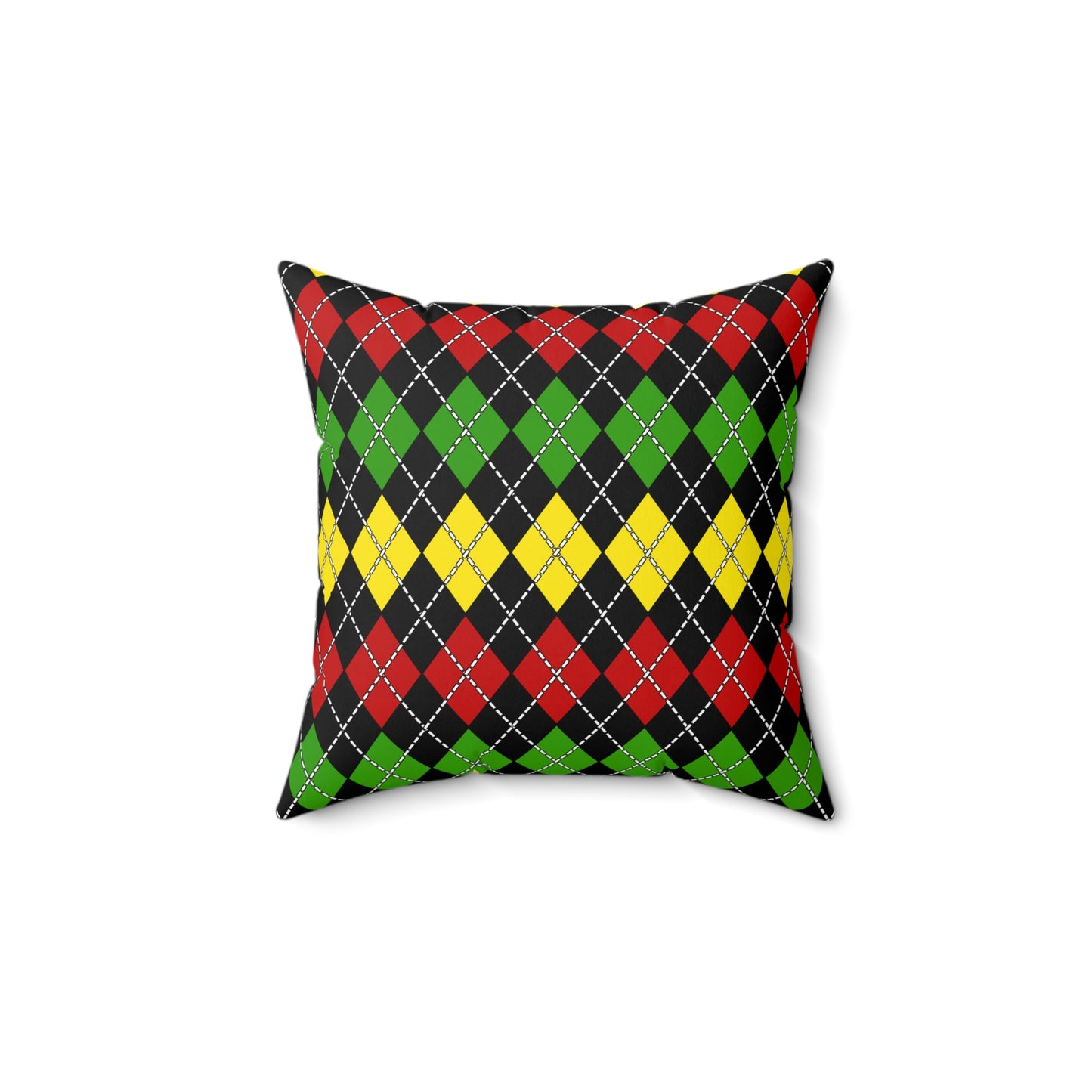 Saint Kitts And Nevis Retro Argyle Cushion Pillow