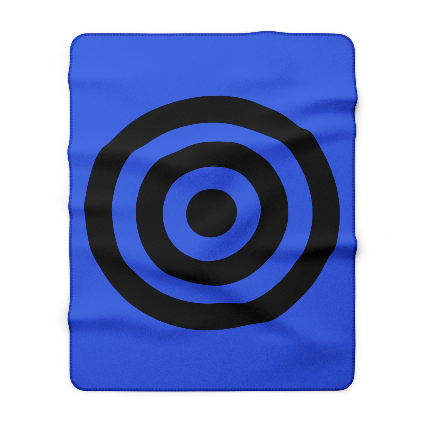 Royal Blue, Black Retro Target Blanket Throw