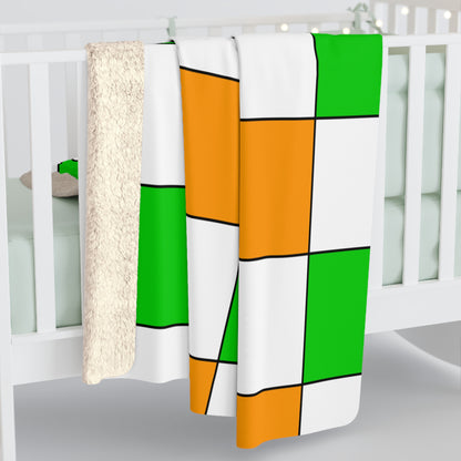 Cote Divoire Retro Check Blanket Throw