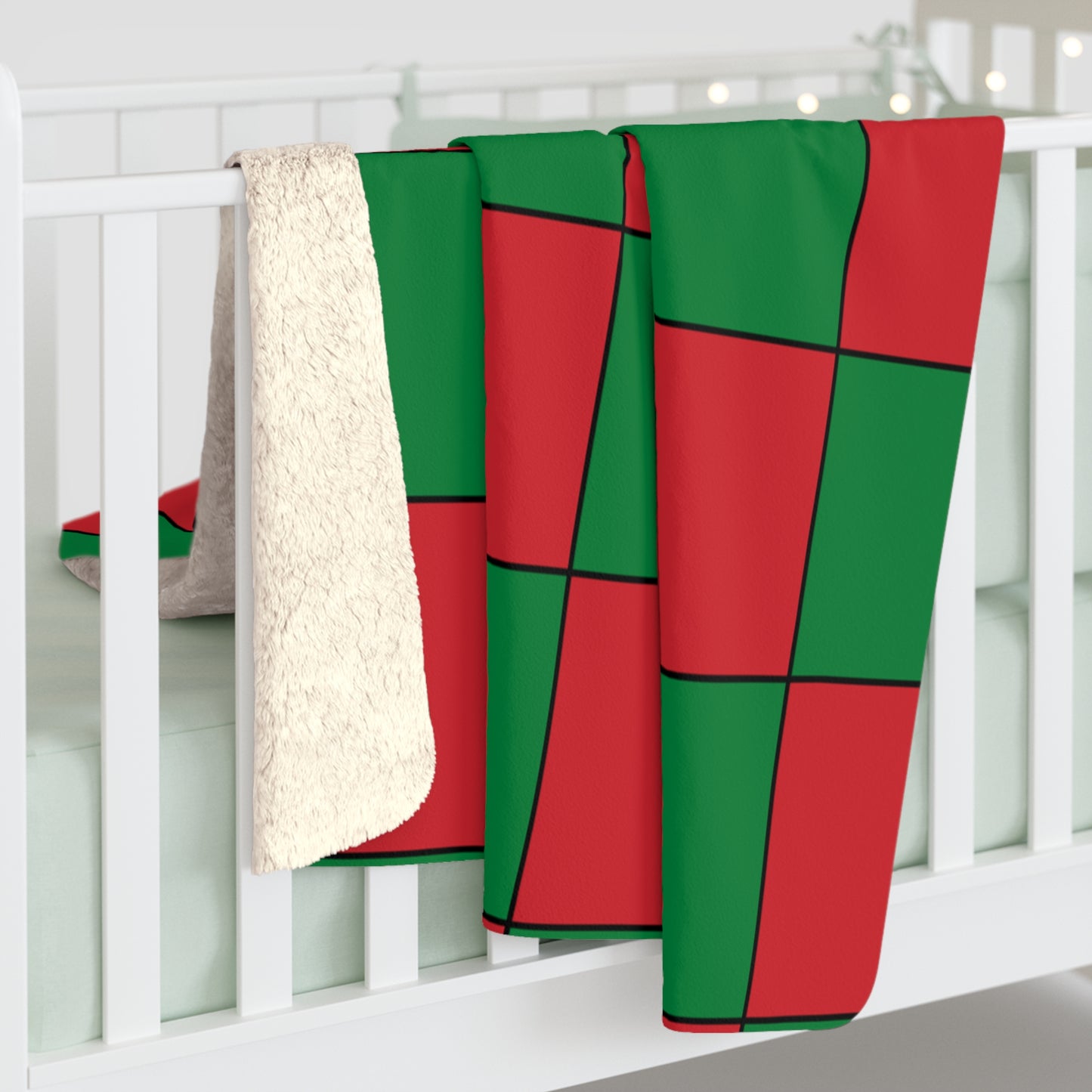 Turkmenistan Retro Check Blanket Throw