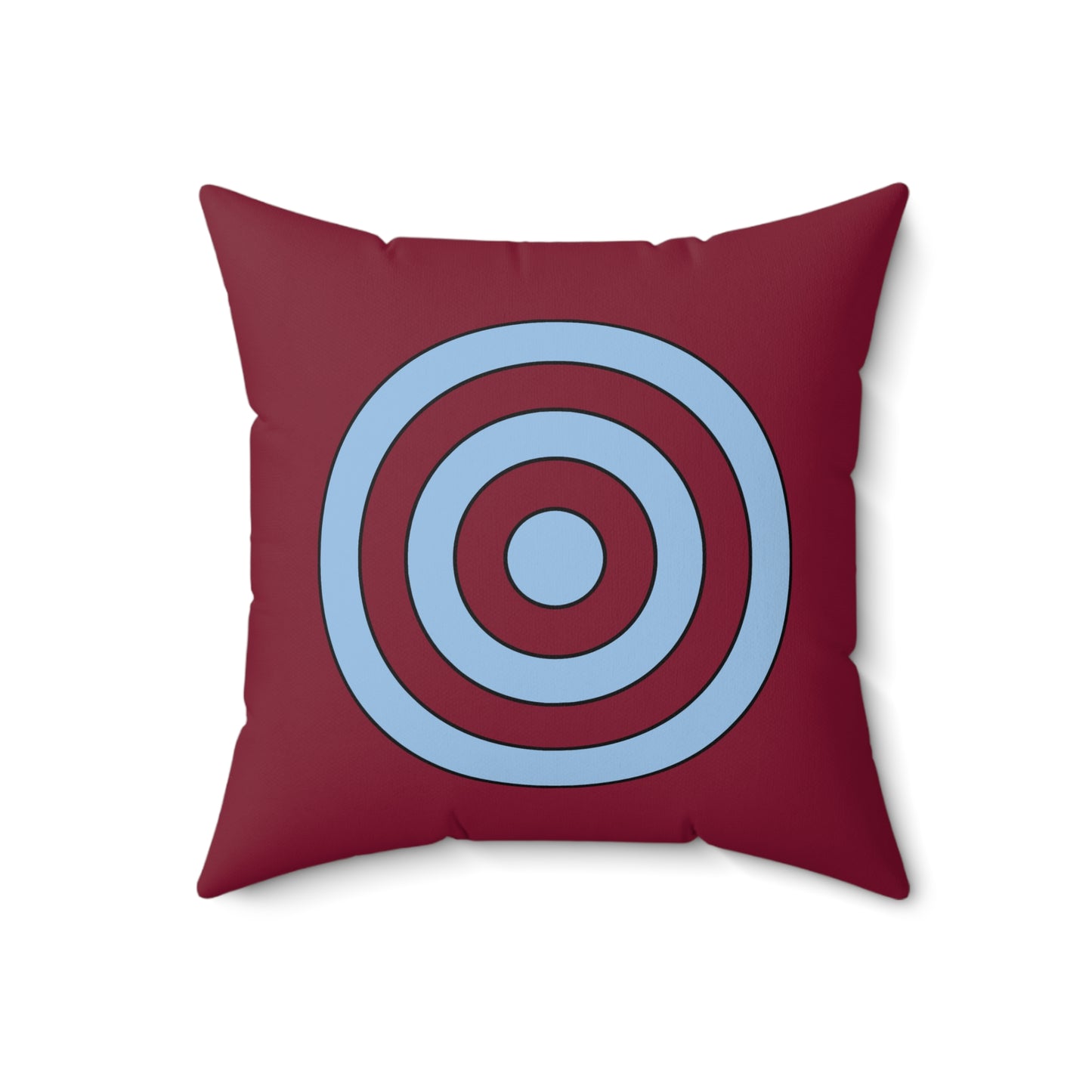 Claret, Blue Retro Target Cushion Pillow