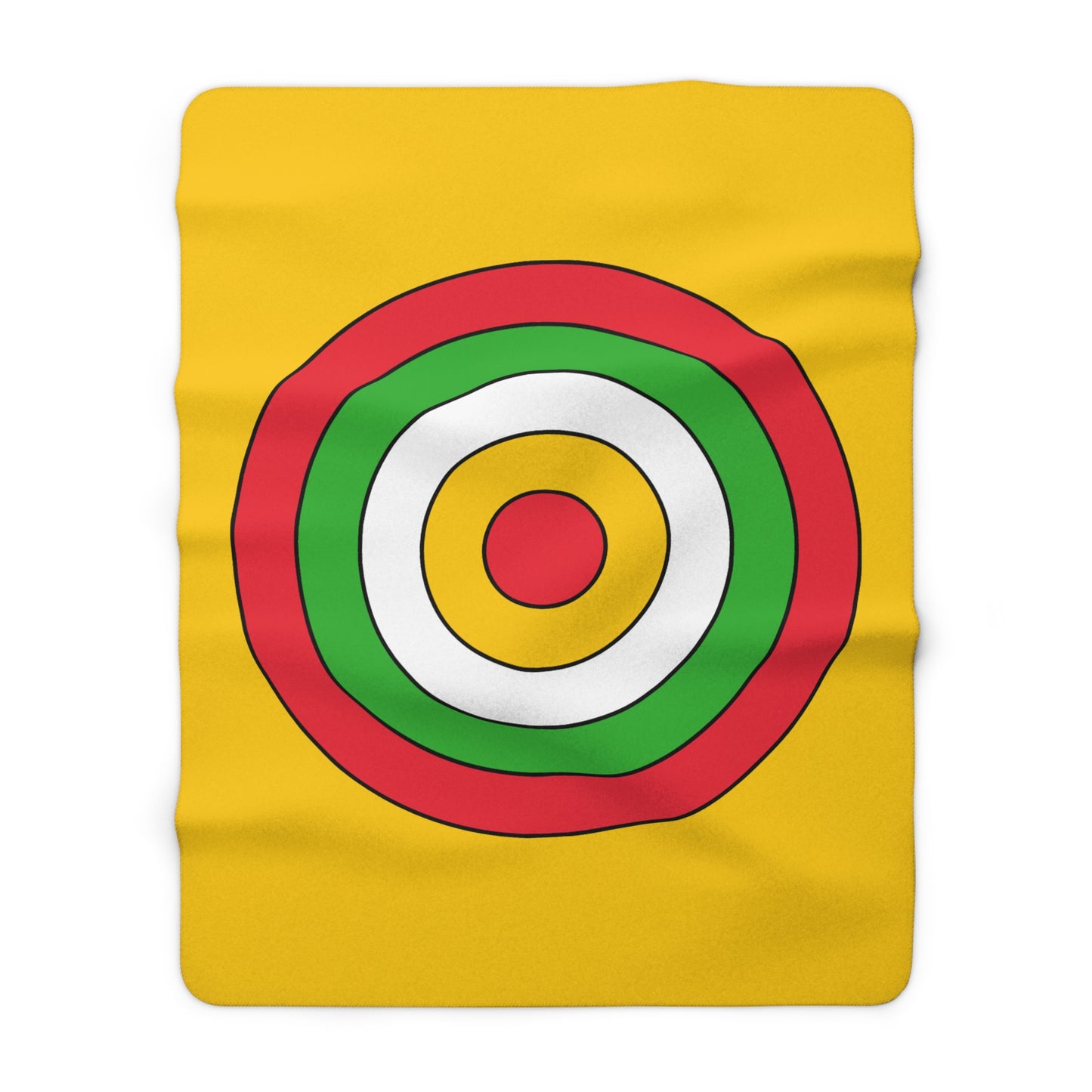 Myanmar Retro Target Blanket Throw