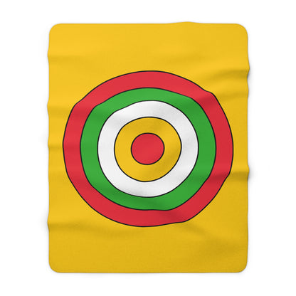 Myanmar Retro Target Blanket Throw