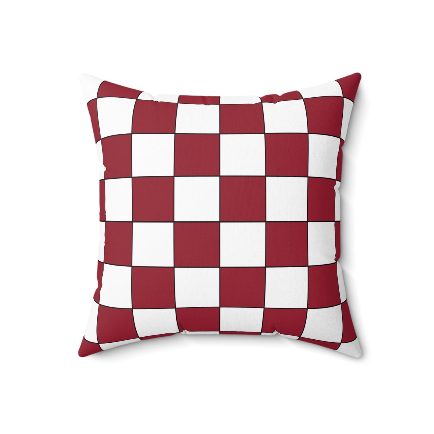 Latvia Retro Check Cushion Pillow