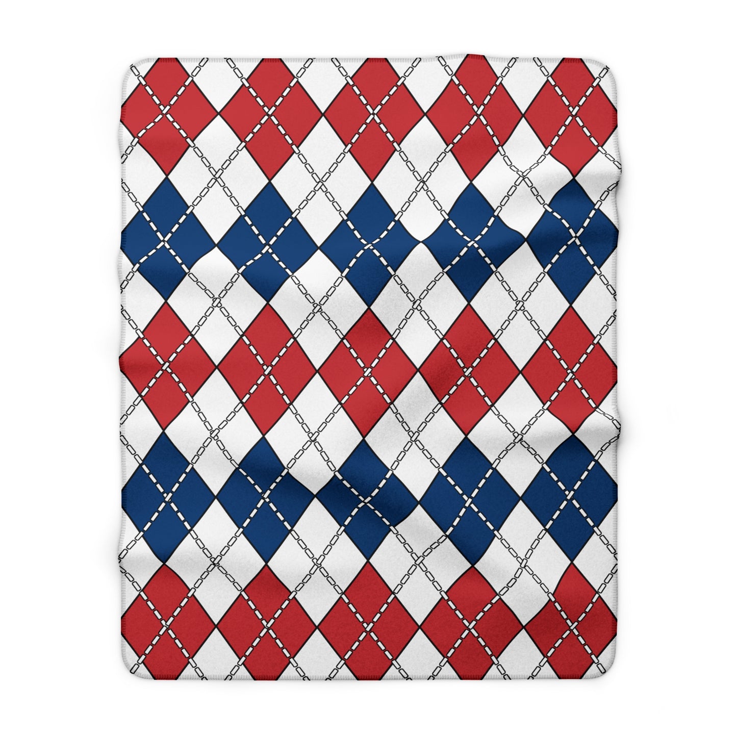 Serbia Retro Argyle Blanket Throw
