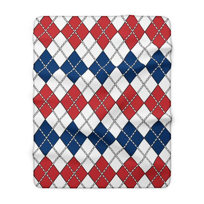 Serbia Retro Argyle Blanket Throw