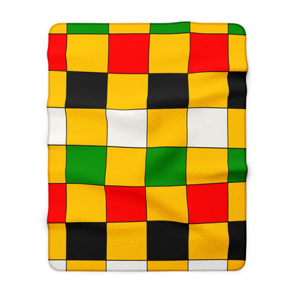 Mozambique Retro Check Blanket Throw