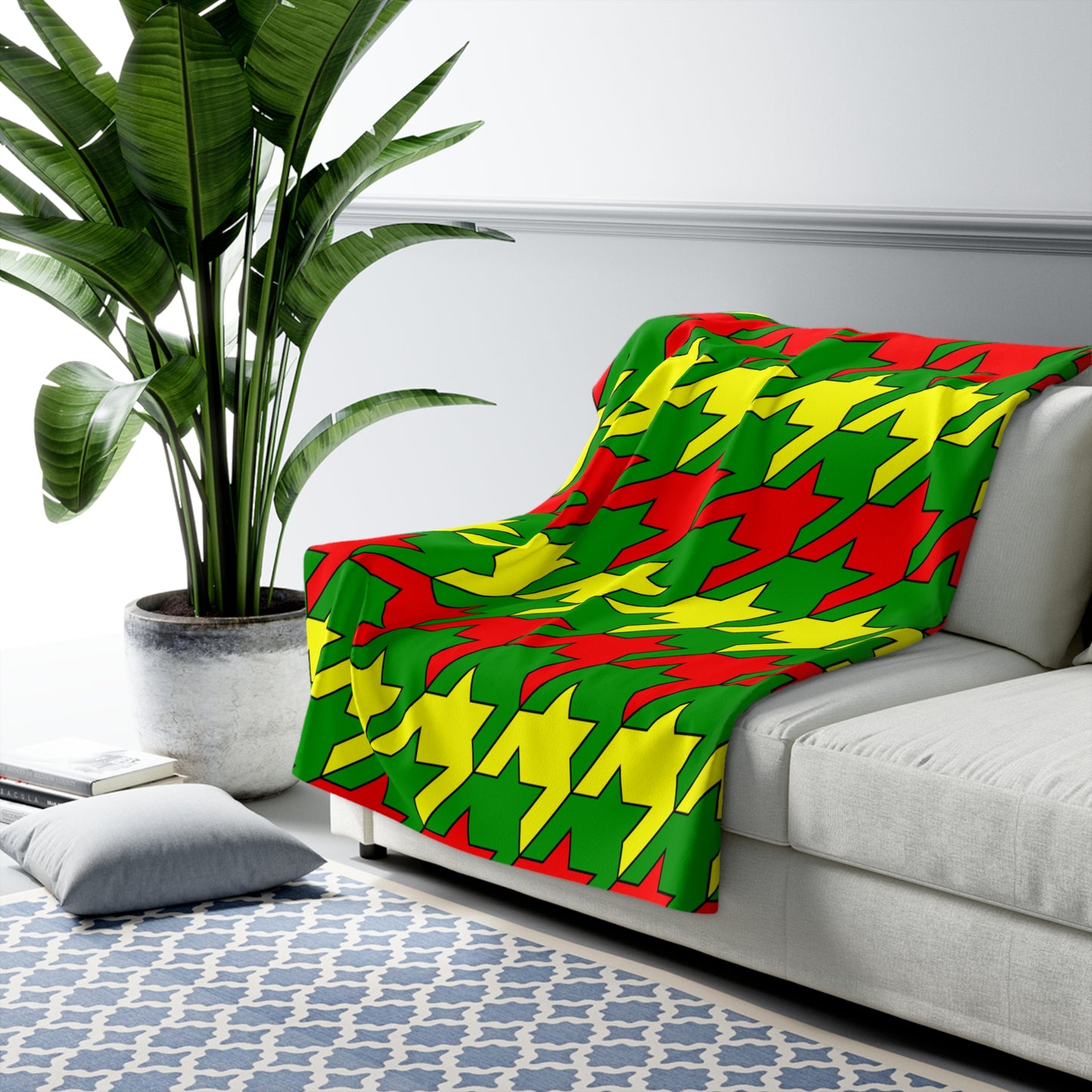 Guinea Retro Houndstooth Blanket Throw