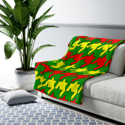 Guinea Retro Houndstooth Blanket Throw