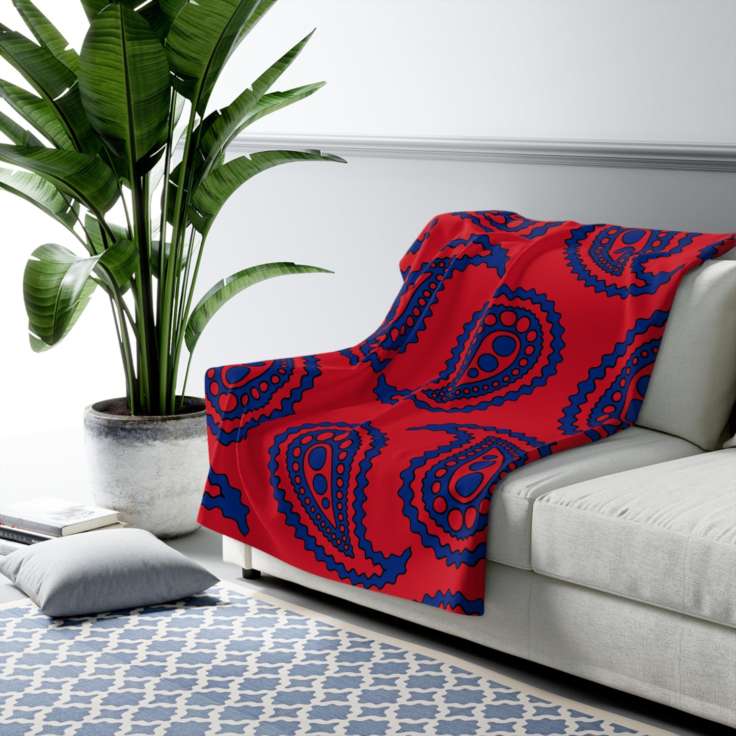 Liechtenstein Retro Paisley Blanket Throw