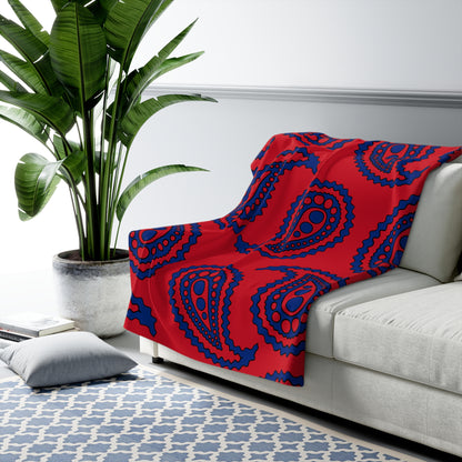 Liechtenstein Retro Paisley Blanket Throw