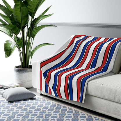 Faroe Islands Retro Stripes Blanket Throw