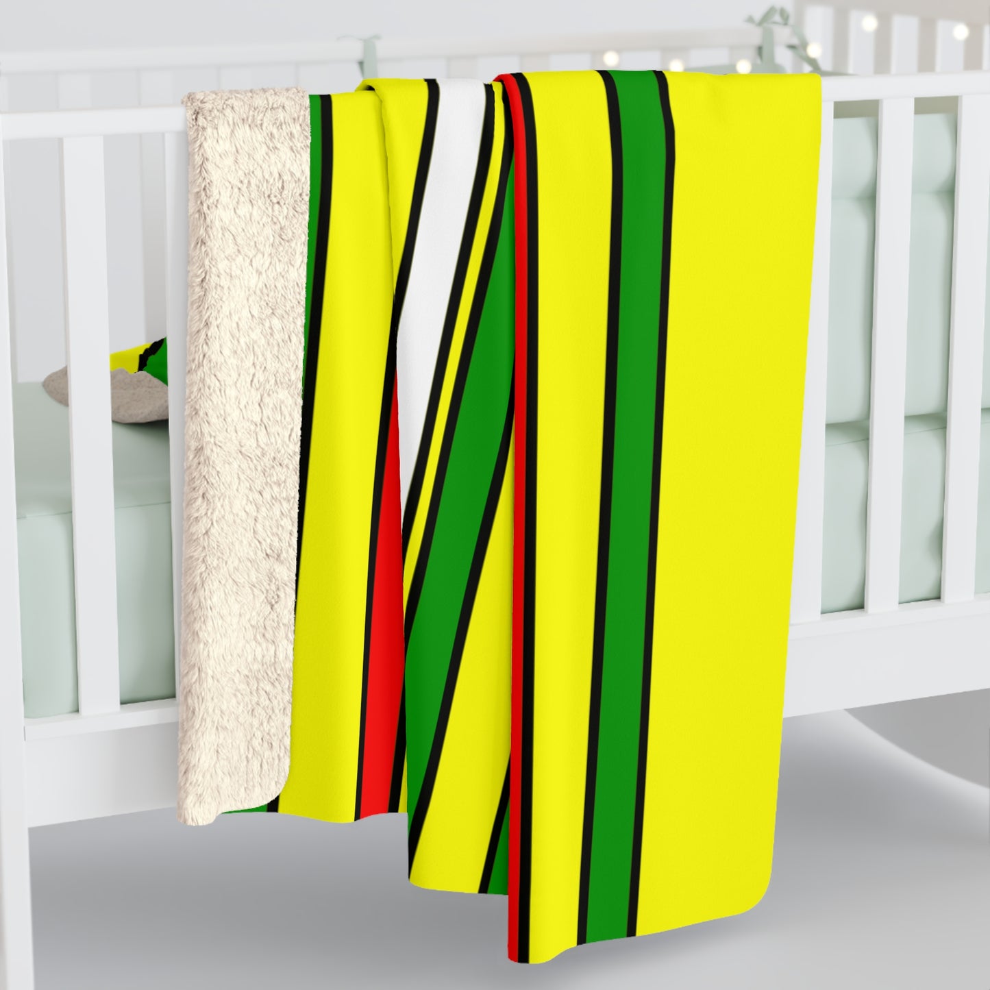 Central African Republic Retro Stripes Blanket Throw