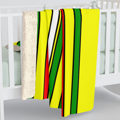 Central African Republic Retro Stripes Blanket Throw