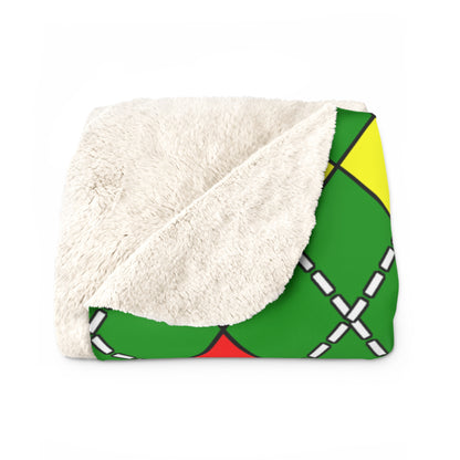 Guinea Retro Argyle Blanket Throw