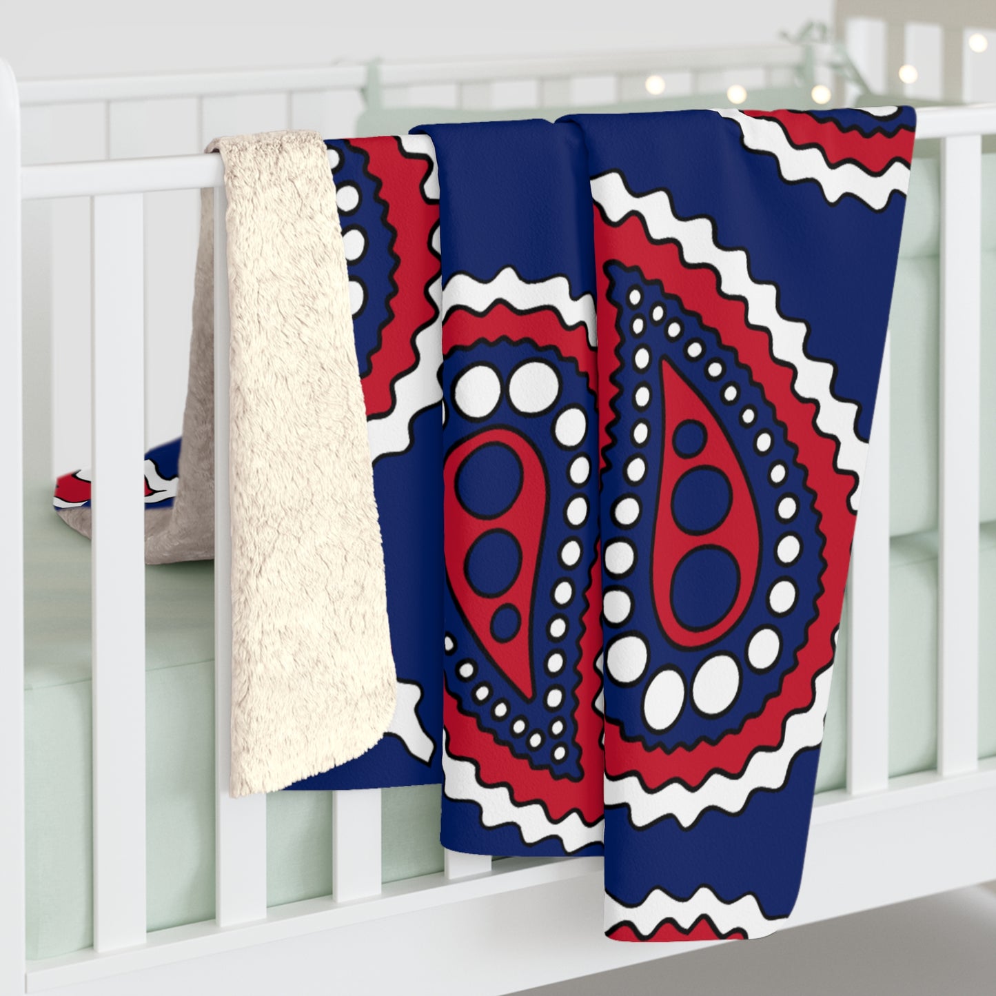 Ascension Island Retro Paisley Blanket Throw