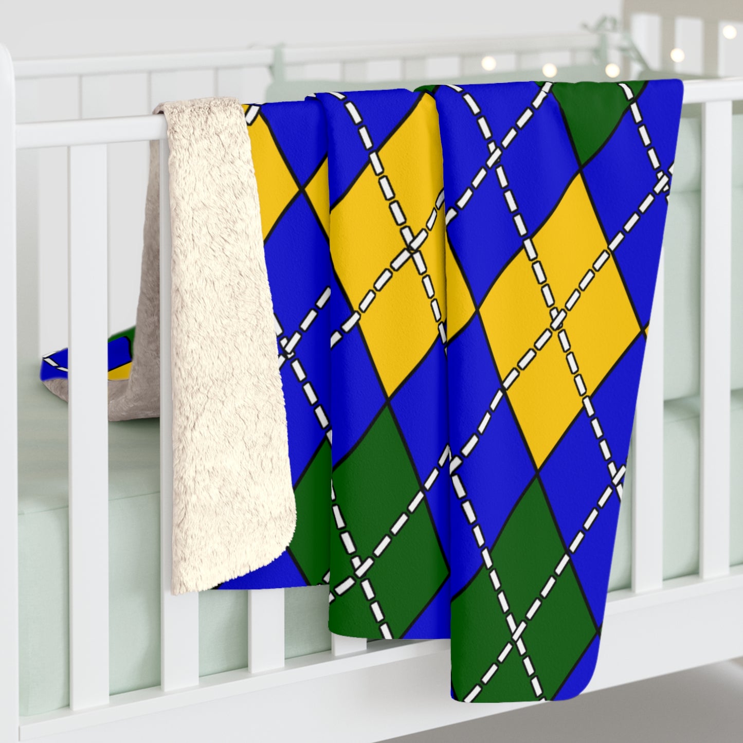 Solomon Islands Retro Argyle Blanket Throw