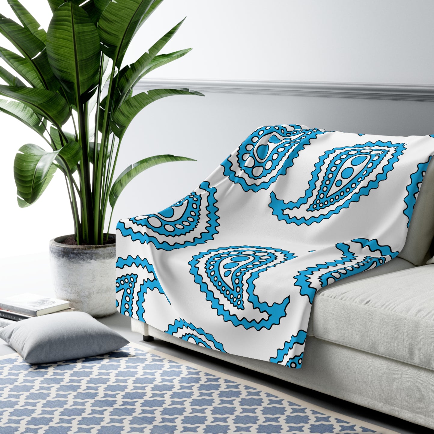 San Marino Retro Paisley Blanket Throw