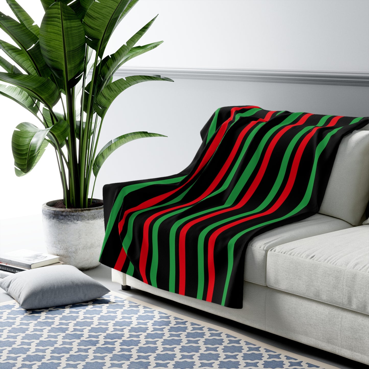 Libya Retro Stripes Blanket Throw