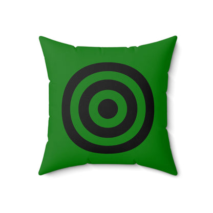 Green, Black Retro Target Cushion Pillow