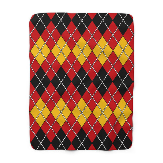 Timor Leste Retro Argyle Blanket Throw