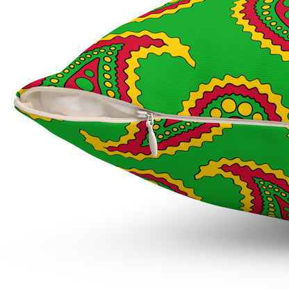 Sao Tome And Principe Retro Paisley Cushion Pillow