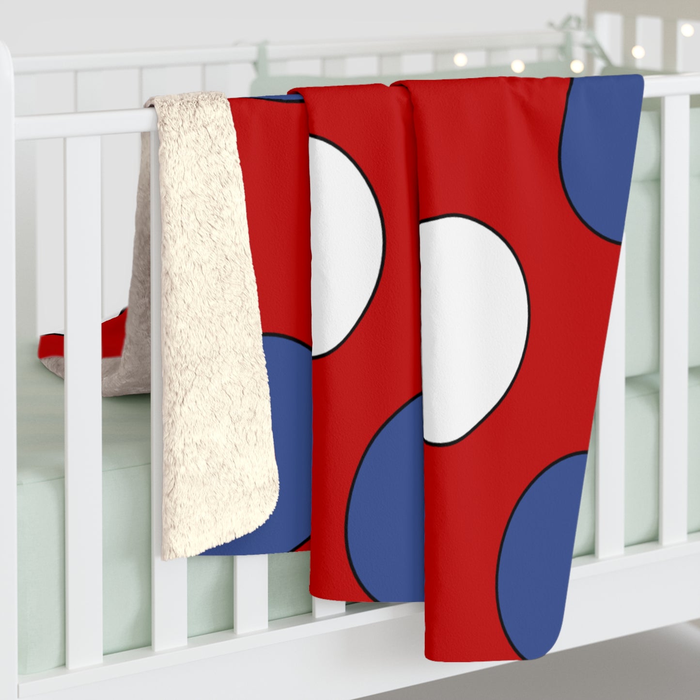 Democratic Peoples Republic Of Korea Retro Polka Dots Blanket Throw