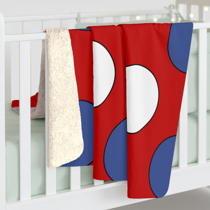Democratic Peoples Republic Of Korea Retro Polka Dots Blanket Throw