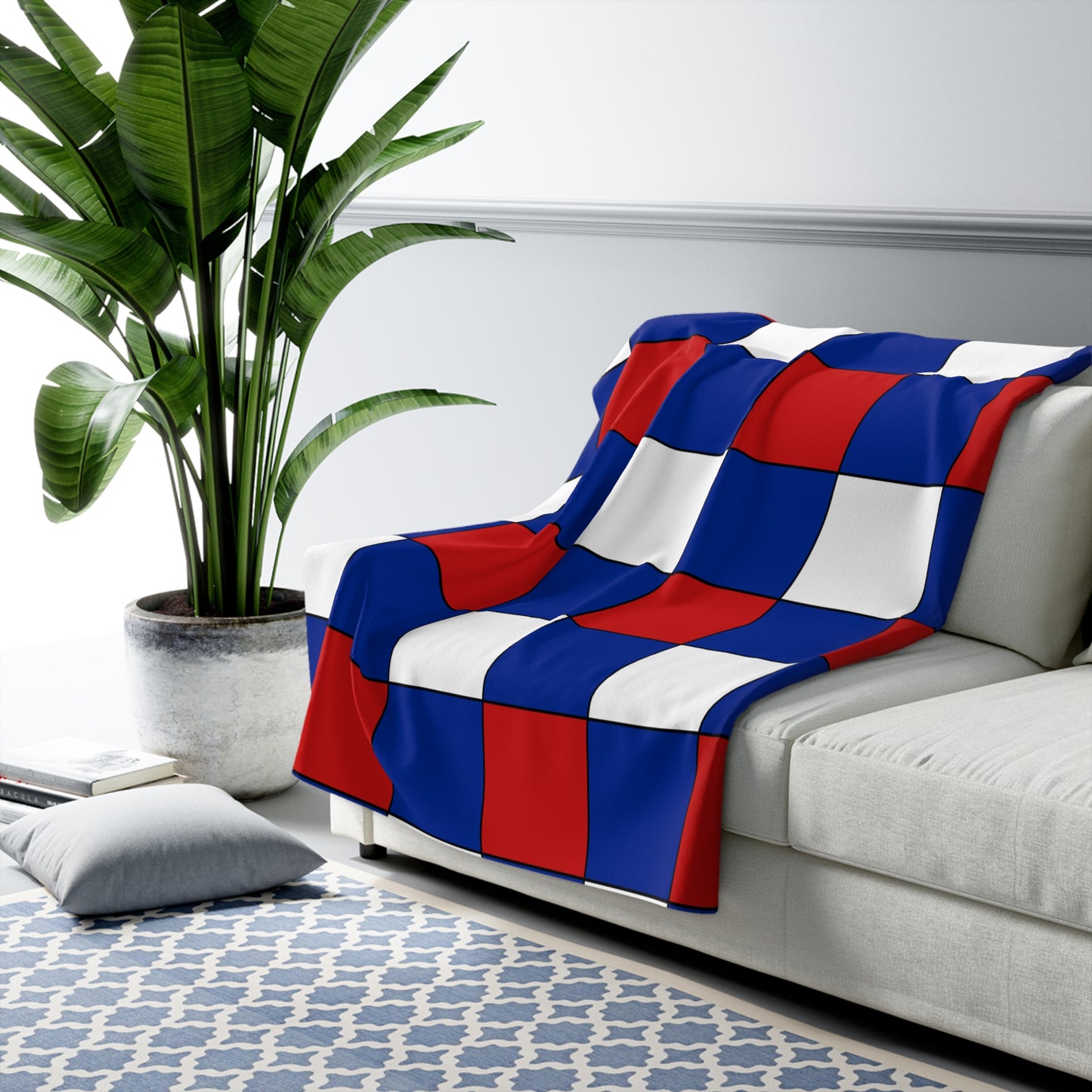 Cuba Retro Check Blanket Throw