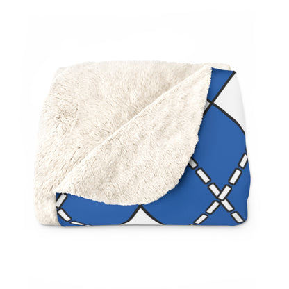 Greece Retro Argyle Blanket Throw