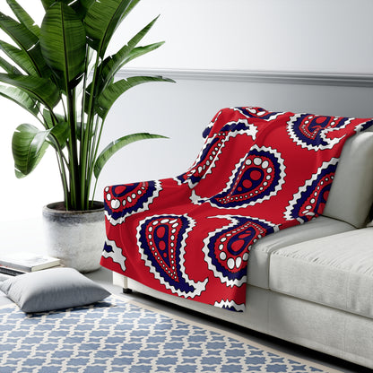Bermuda Retro Paisley Blanket Throw