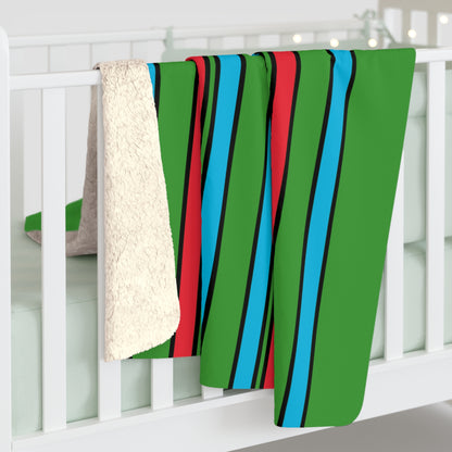 Azerbaijan Retro Stripes Blanket Throw