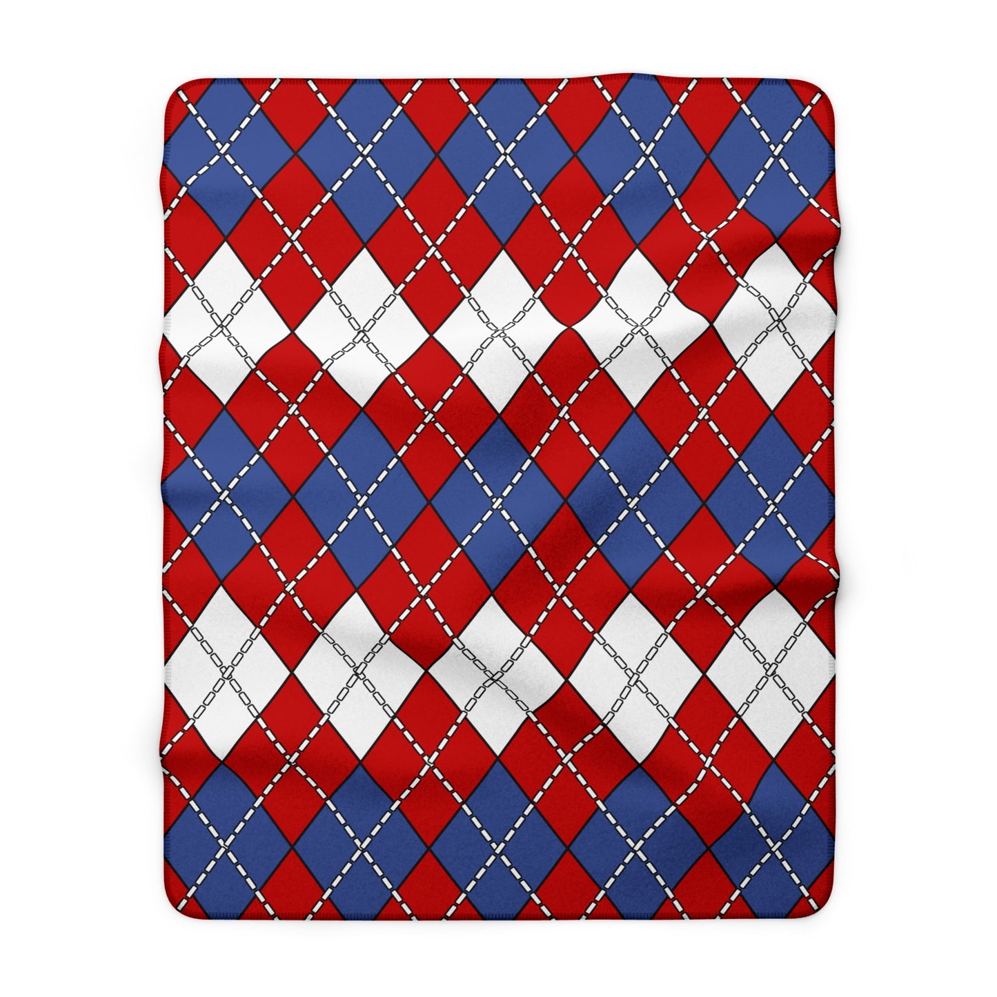 Democratic Peoples Republic Of Korea Retro Argyle Blanket Throw