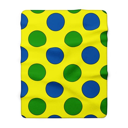 Saint Vincent And The Grenadines Retro Polka Dots Blanket Throw