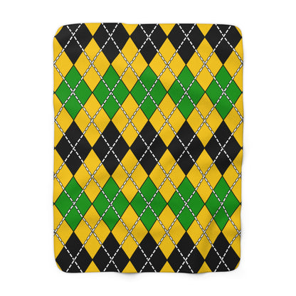 Jamaica Retro Argyle Blanket Throw